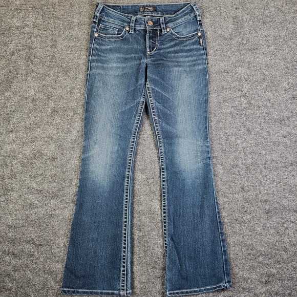 Silver Jeans Co. Denim - Silver Suki Bootcut Jeans Womens 28 Mid Rise Dark Wash Denim Stretch Casual Blue